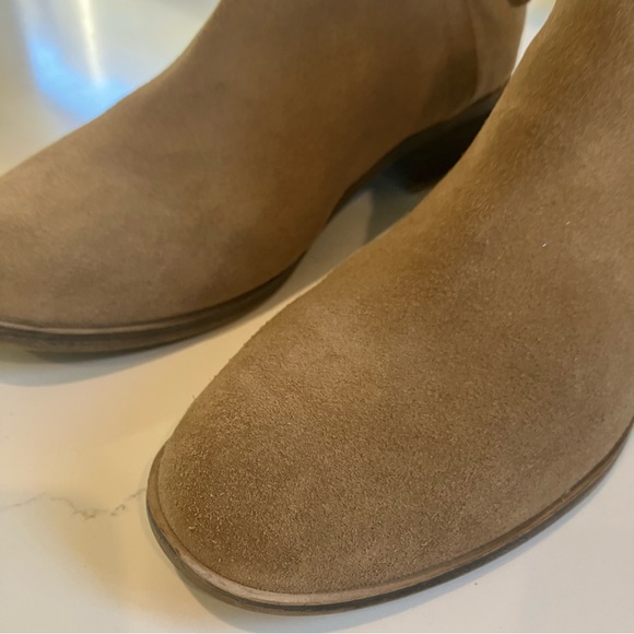 Toms Boots Womens US 9 Deia Ankle Booties Brown Suede Side Zip Heels 10014697 - Picture 5 of 13